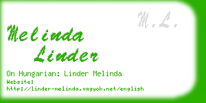 melinda linder business card